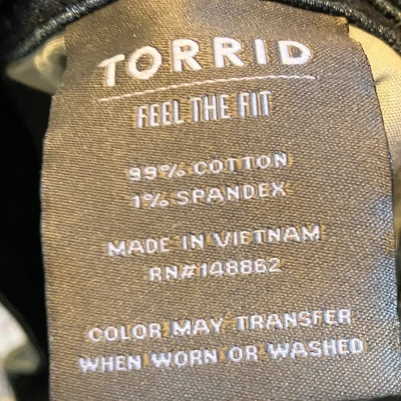 Torrid Button-Fly Blue Jeans - Picture 3 of 7